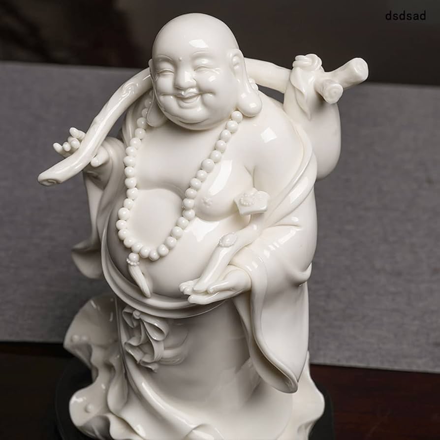 Amazon.co.jp: 七福神 布袋様 布袋さんの置物 陶磁器製 総高さ